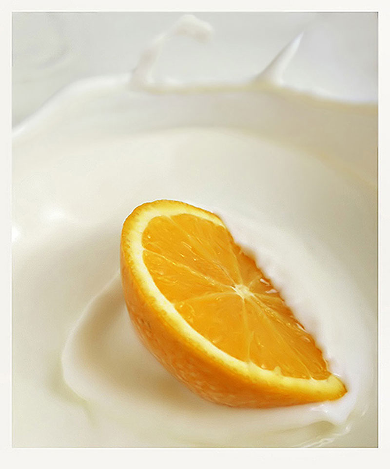 Sử dụng hỗn hợp cam tươi và sữa tươi không đường