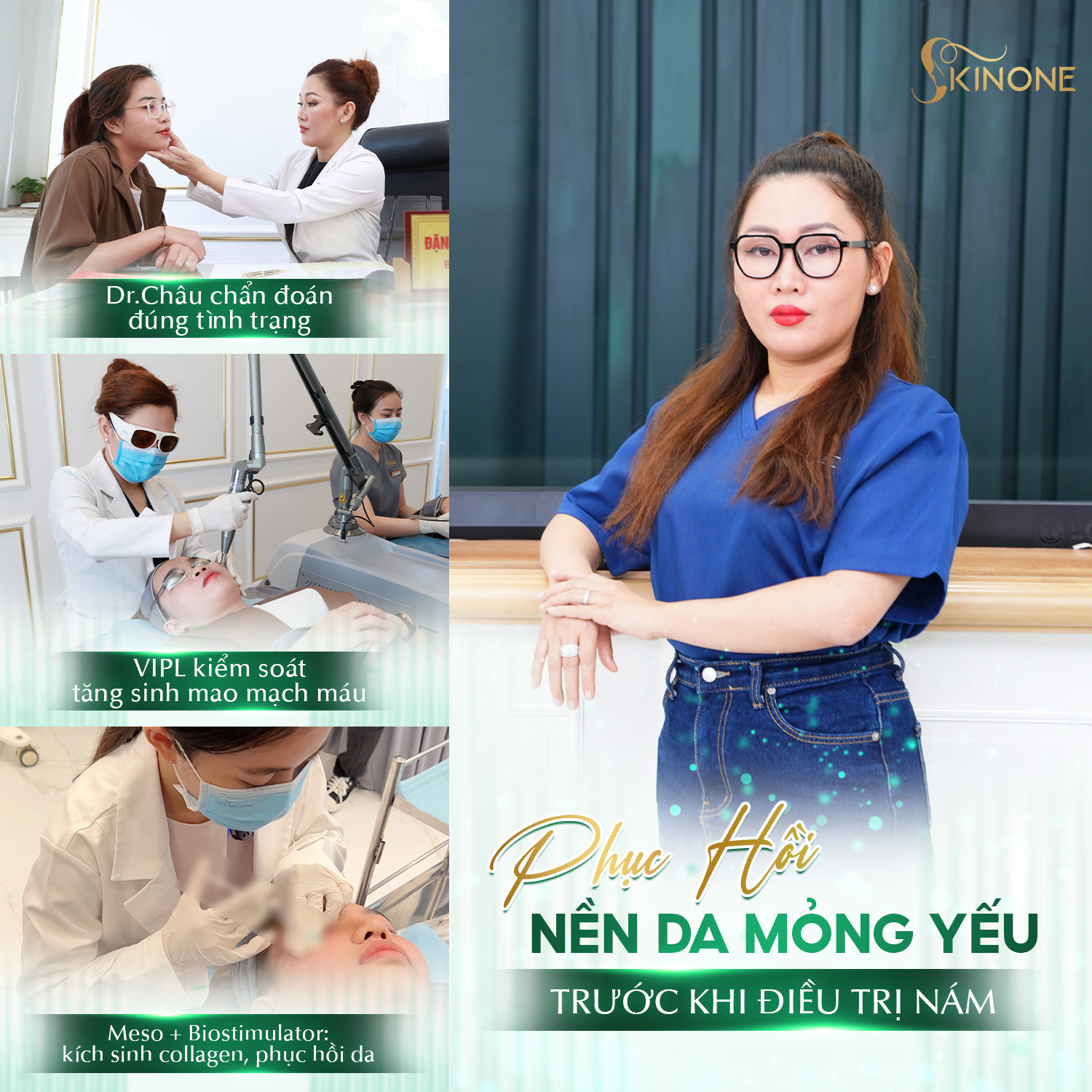 PHÁC ĐỒ CHỮA NÁM TRÊN NỀN DA NÁM HƯ TỔN